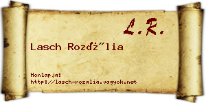 Lasch Rozália névjegykártya